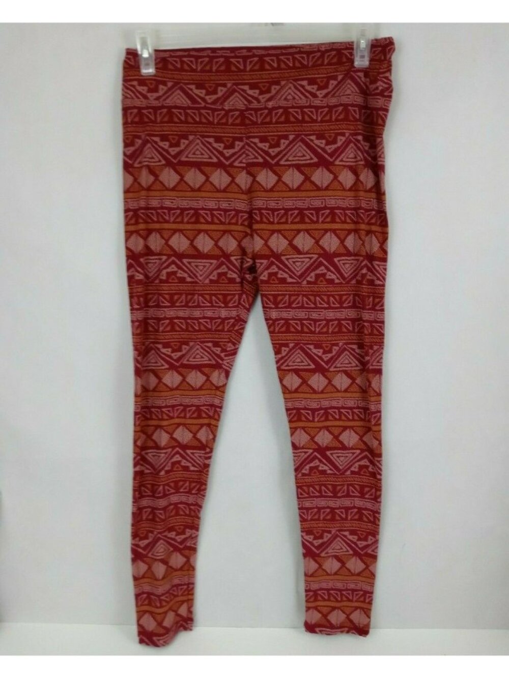 New LuLaRoe Tall & Curvy Leggings Red & Gold With Western Designs